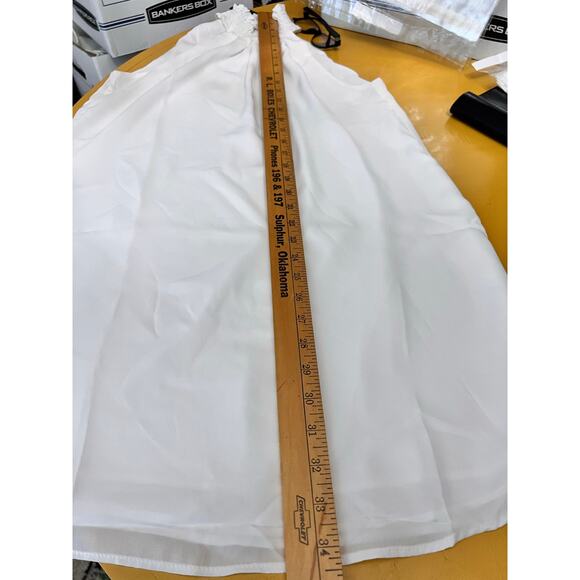 Krisa Sleeveless Smocked Turtleneck Mini A-Line Dress White Women's Size XS NWT - Picture 7 of 8